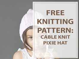 Knit Hat Patterns Cable Pixie