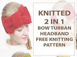 Knit Headband 2in1 BowTurban