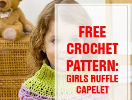 Free Crochet Pattern Girls Ruffle Capelet THUMP