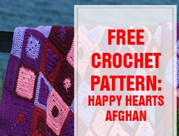 Free Crochet Pattern Happy Hearts Afghan THUMP