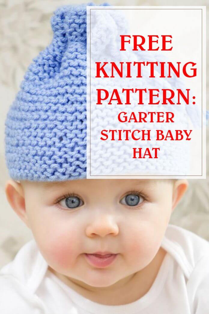 Garter Stitch Baby Hat Knitting Pattern - HousewivesHobbies