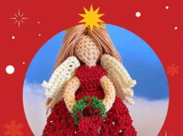 Free Crochet Pattern Little Angel Christmas Ornament