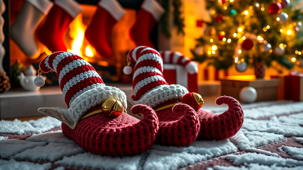 Adding Festive Touches to Elf Slippers