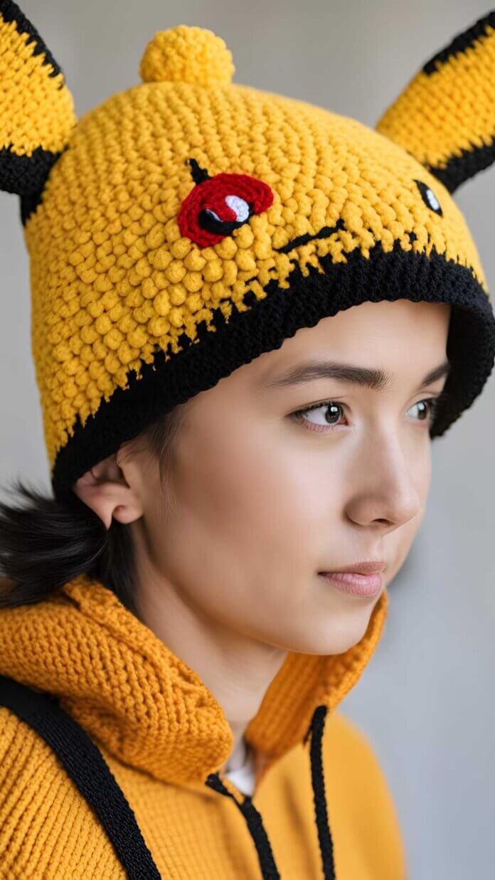 Pikachu Crochet Hat Pattern