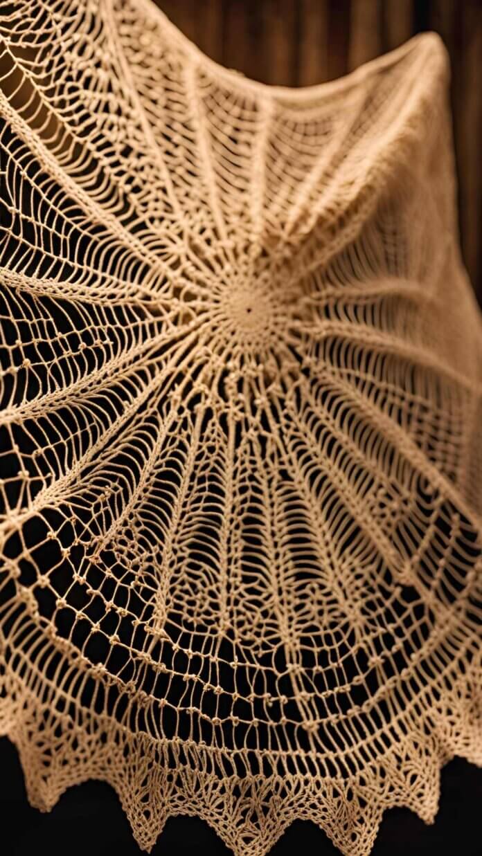 Crochet Spider Web Shawl Pattern