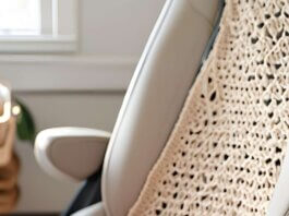 Elegant Handcrafted Car Seat Cover in Progress