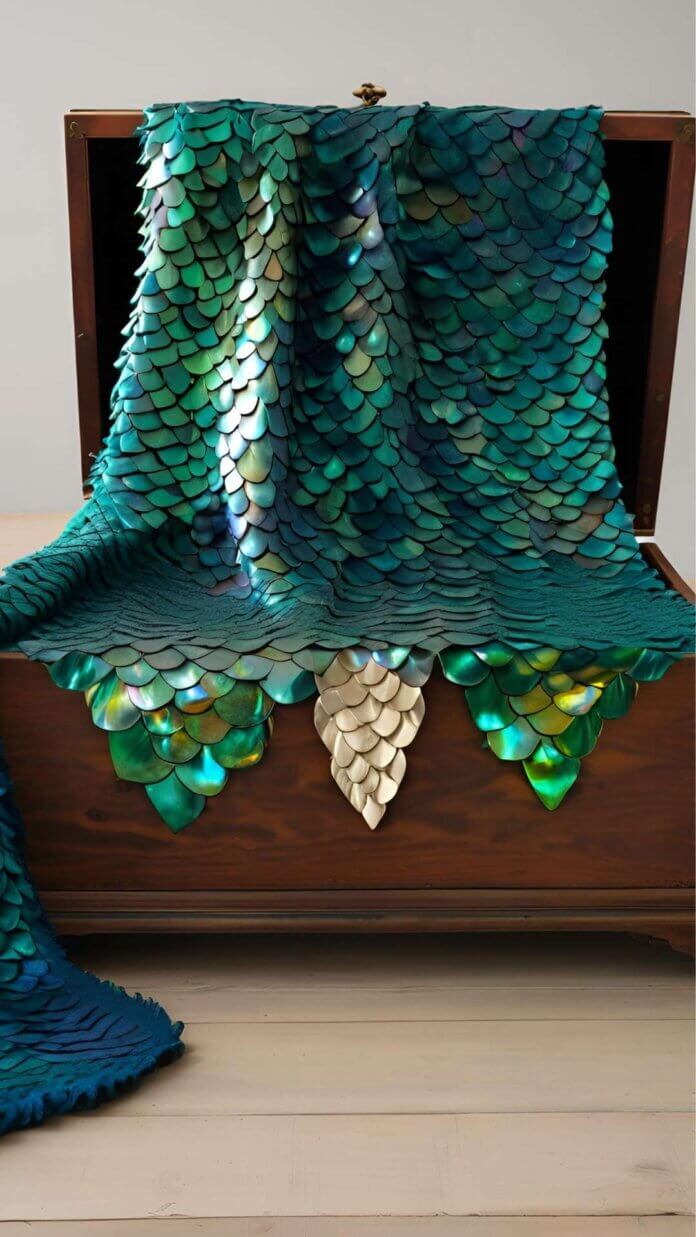 Magical Dragon Scale Blanket Display