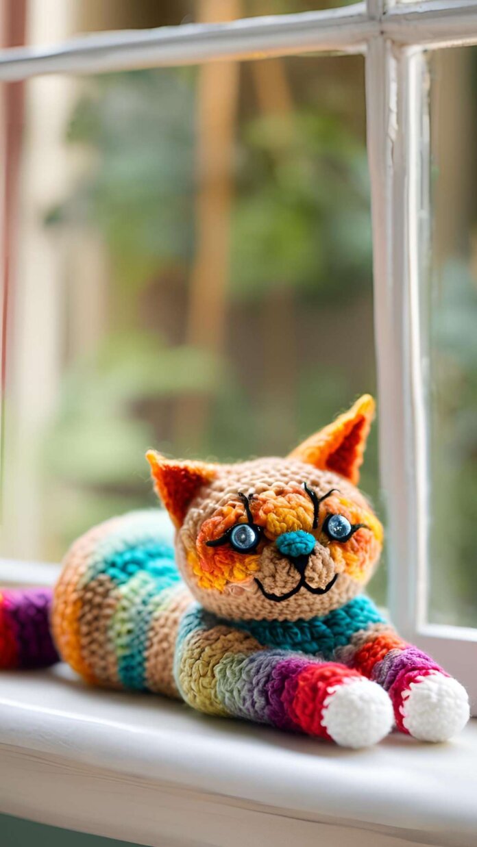 crochet_realistic_cat_display